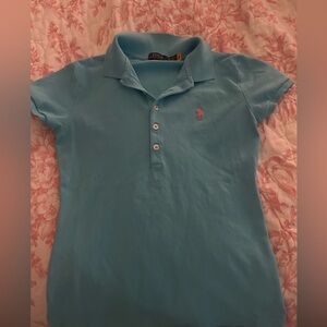 Polo Ralph Lauren Women’s Slim Fit Polo in Cerulean Blue